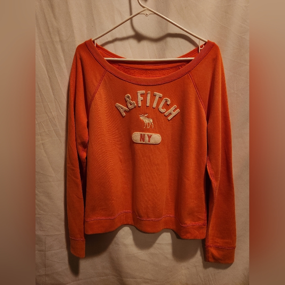 Abercrombie & Fitch Orange Sweatshirt